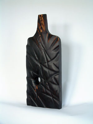 Neil Martin 'Ash Vessel I, carved and scorched'